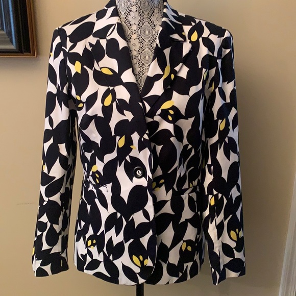 NWT Stylish black/ white and yellow accent NYP jacket - Picture 5 of 6